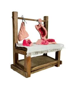 Wooden Meat Stall for 10–12 cm Nativity Figures