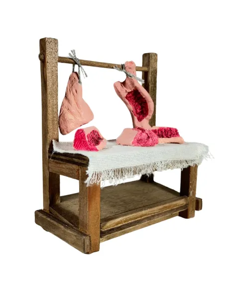 Wooden Meat Stall for 10–12 cm Nativity Figures