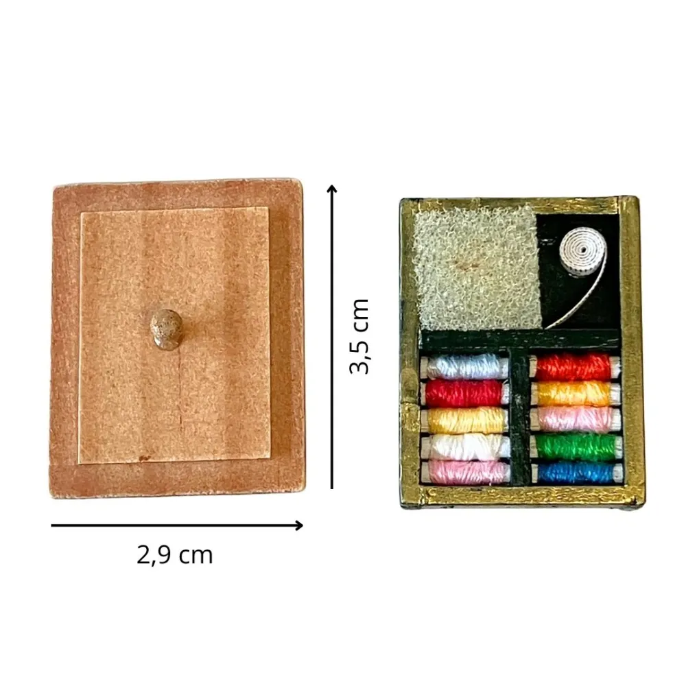 Wooden Sewing Box for 10–12 cm Nativity Figures