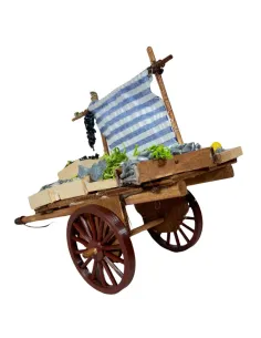 Carretto con banco pesce per statue da 12 cm 2