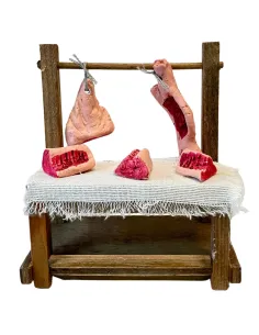 Wooden Meat Stall for 10–12 cm Nativity Figures 2