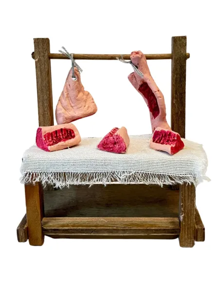 Wooden Meat Stall for 10–12 cm Nativity Figures