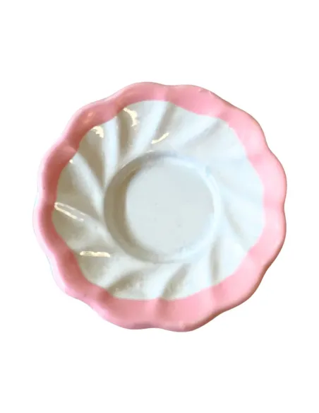 Set 4 piatti finta porcellana decorata per statue da 10-12 cm