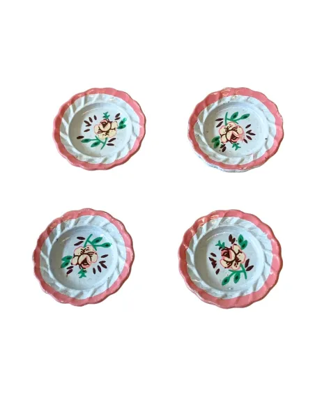 Set 4 piatti finta porcellana decorata per statue da 15 cm