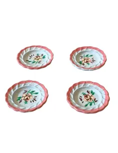 Set 4 piatti finta porcellana decorata per statue da 15 cm 2