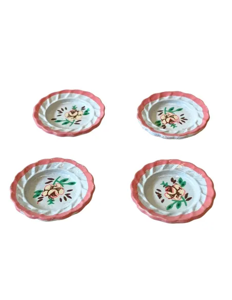 Set 4 piatti finta porcellana decorata per statue da 15 cm