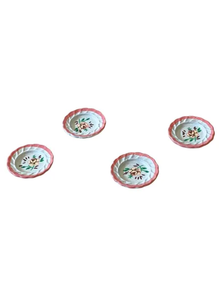 Set 4 piatti finta porcellana decorata per statue da 15 cm