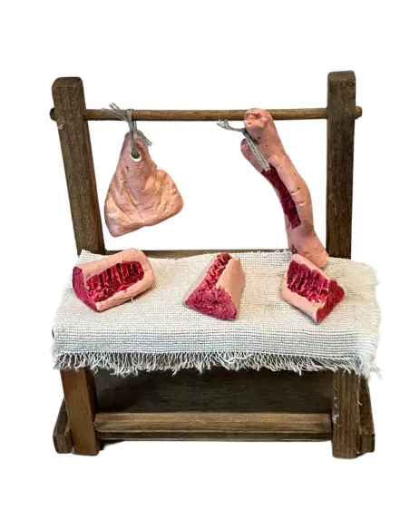 Wooden Meat Stall for 10–12 cm Nativity Figures