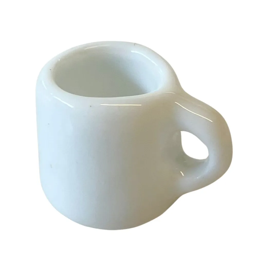 Set 2 bicchieri porcellana bianca per statue da 25-30 cm