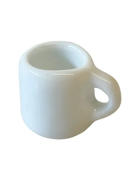 Set 2 bicchieri porcellana bianca per statue da 25-30 cm