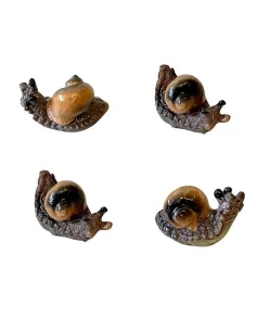 Set 4 lumache in resina per statue da 30-35 cm