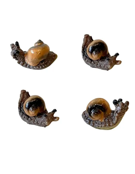 Set 4 lumache in resina per statue da 30-35 cm