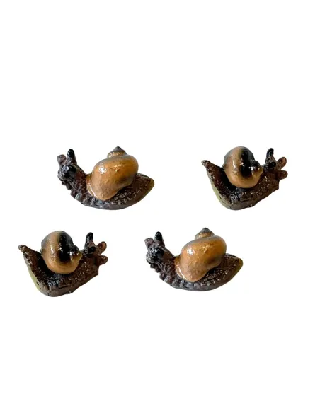 Set of Four Resin Snails for 30–35 cm Nativity Figures