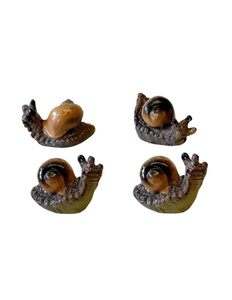 Set 4 lumache in resina per statue da 30-35 cm