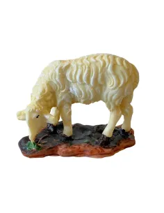 Pecora testa bassa in resina per statue da 12-15 cm