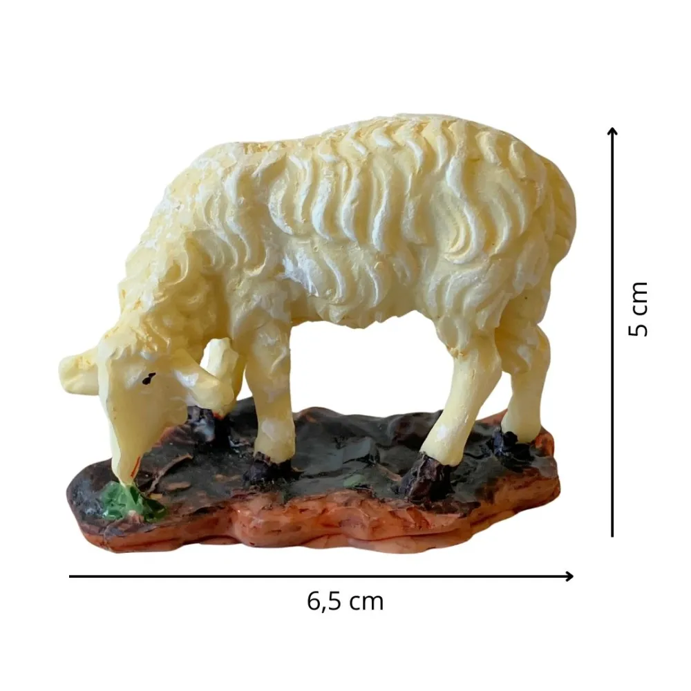 Resin Sheep with Head Lowered for 12–15 cm Nativity Figures