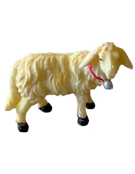 Pecora con campanaccio in resina per statue da 12-15 cm
