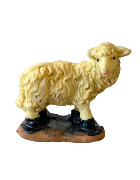 Set of 2 Resin Sheep and 1 Resin Lamb for 12–15 cm Nativity Figures