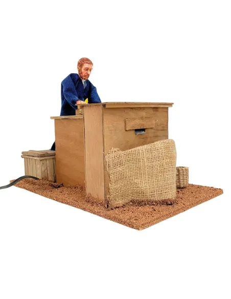 Animated Traditional Corn Sheller, 30 cm Nativity Figure