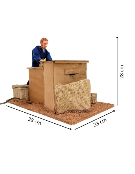 Animated Traditional Corn Sheller, 30 cm Nativity Figure