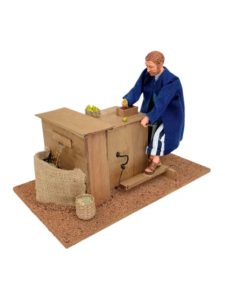 Animated Traditional Corn Sheller, 30 cm Nativity Figure