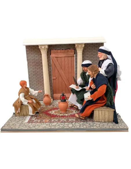 Animated Jesus at the Temple with the Temple Masters - 30 cm