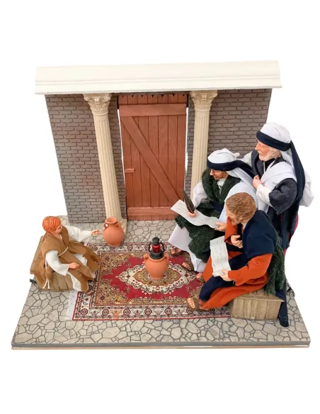 Animated Jesus at the Temple with the Temple Masters - 30 cm