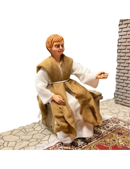 Animated Jesus at the Temple with the Temple Masters - 30 cm