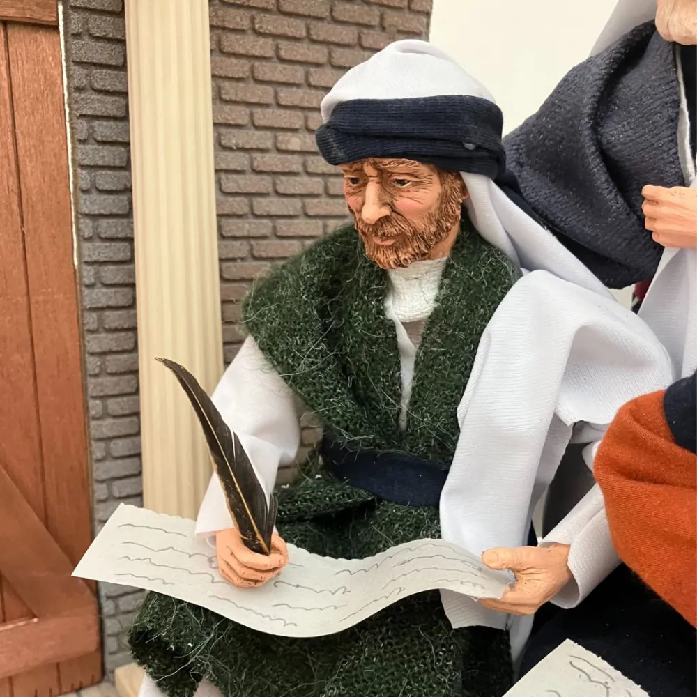 Animated Jesus at the Temple with the Temple Masters - 30 cm