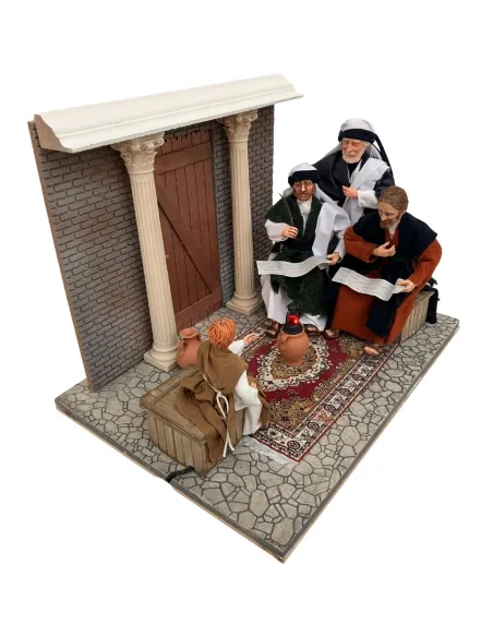 Animated Jesus at the Temple with the Temple Masters - 30 cm