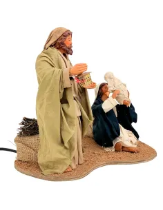 Animated 25 cm Terracotta Nativity