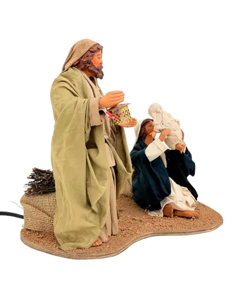 Natività in terracotta in movimento 25 cm