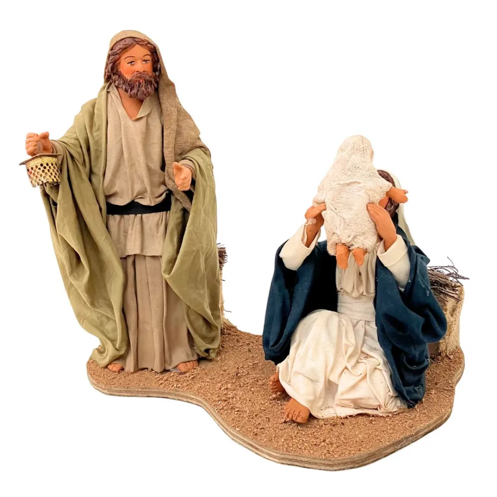 Animated 25 cm Terracotta Nativity