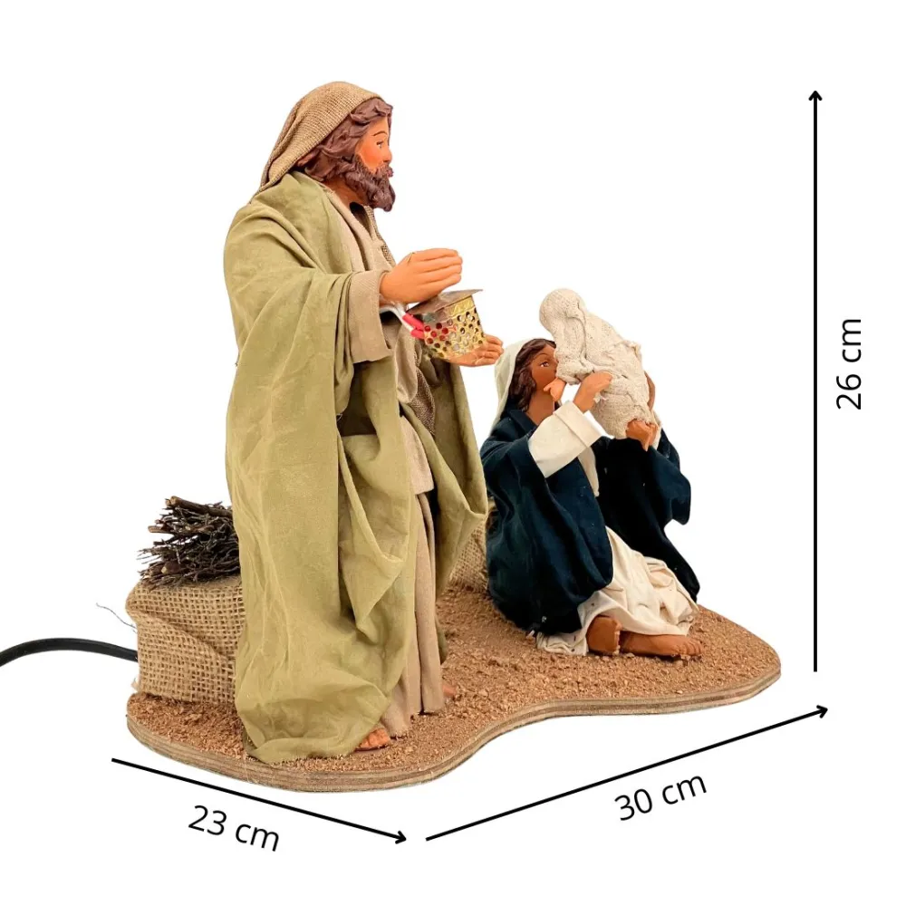 Animated 25 cm Terracotta Nativity