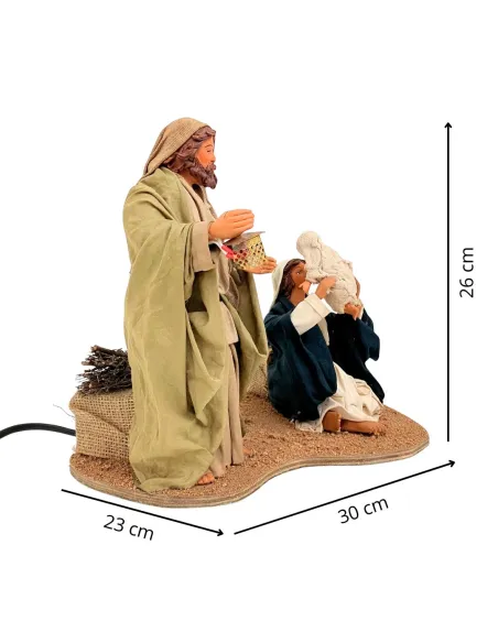Natività in terracotta in movimento 25 cm