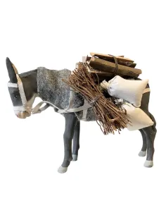 Asino in terracotta in piedi in movimento per statue da 25-30 cm 2