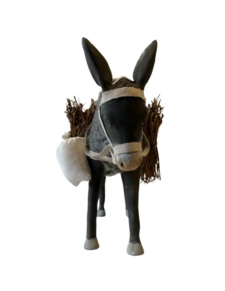 Asino in terracotta in piedi in movimento per statue da 25-30 cm