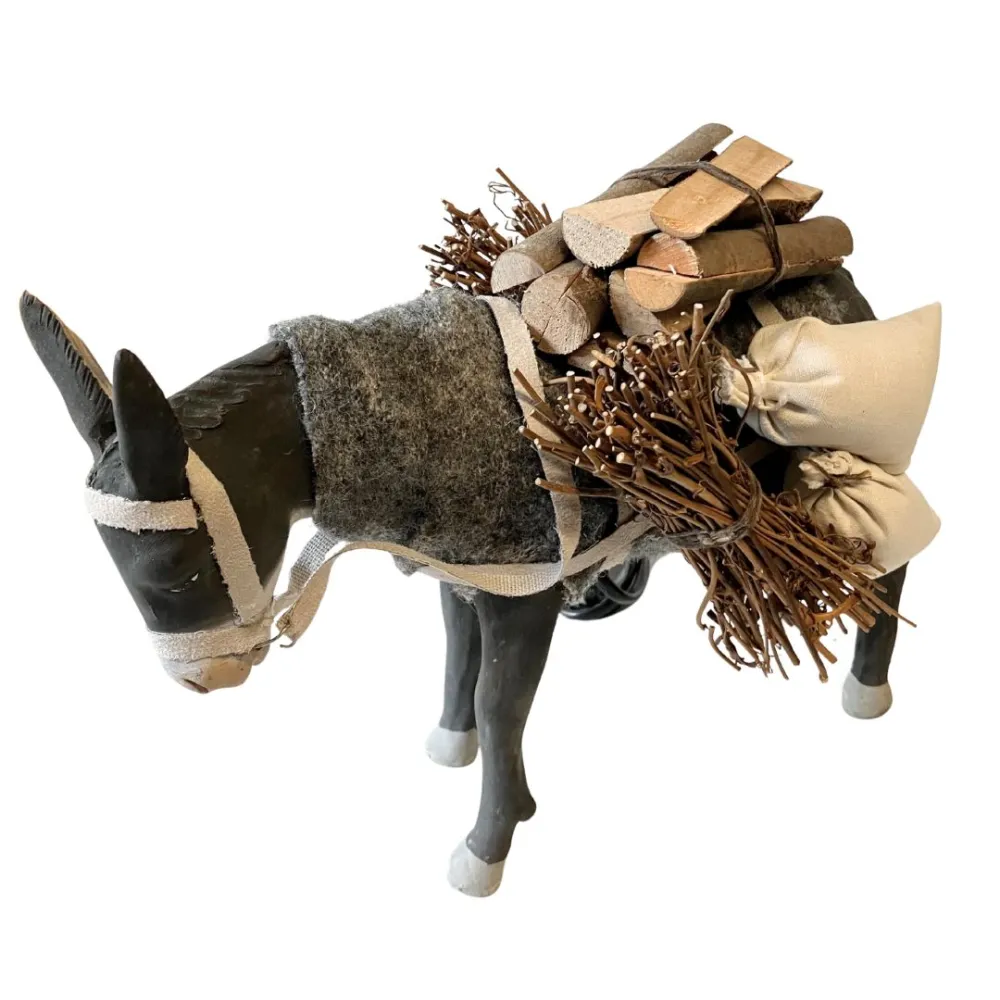 Animated Standing Terracotta Donkey for 25–30 cm Nativity Figures
