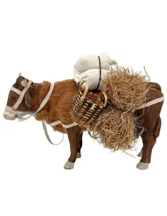 Bue in terracotta in piedi in movimento per statue da 25-30 cm 2