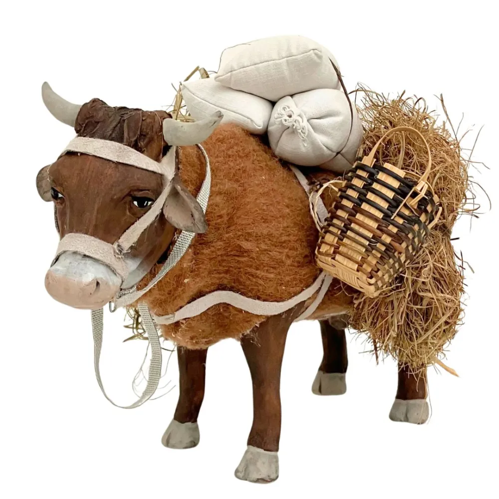 Animated Standing Terracotta Ox for 25–30 cm Nativity Figures