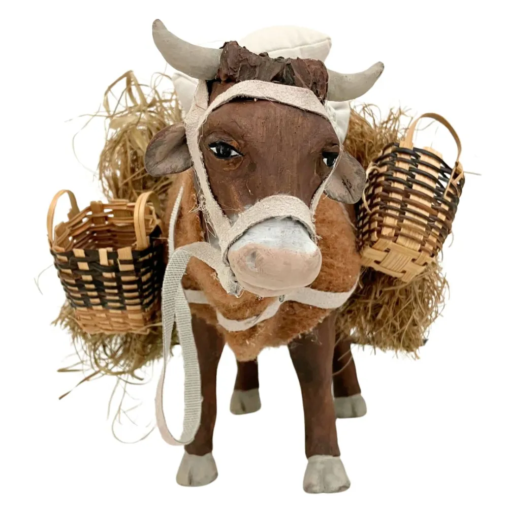 Animated Standing Terracotta Ox for 25–30 cm Nativity Figures