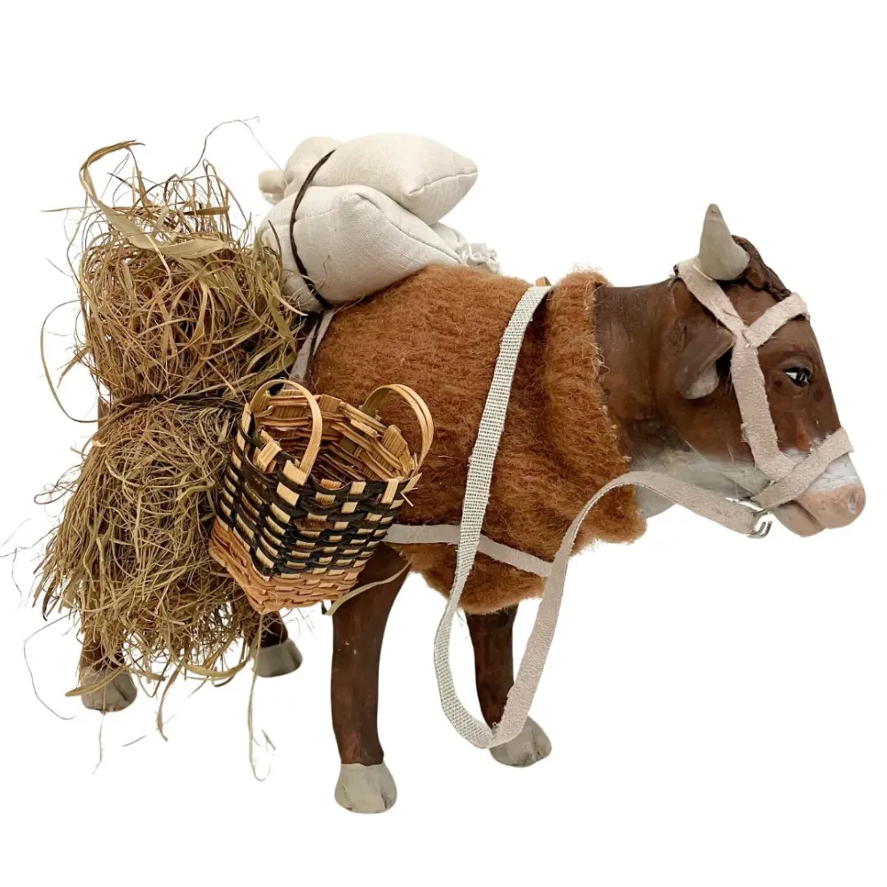 Animated Standing Terracotta Ox for 25–30 cm Nativity Figures