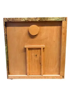 Presepe in cassa di legno apribile con statue da 10 cm e sistema giorno e notte manuale 2