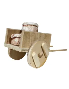 Wooden Cart with Plaster Sacks for 10–12 cm Nativity Figures 2