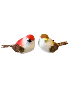 Set 2 uccellini in polistirene colori assortiti per statue da 50-60 cm