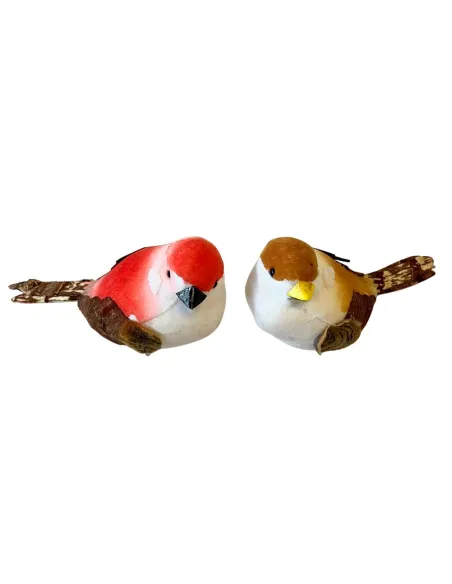 Set 2 uccellini in polistirene colori assortiti per statue da 50-60 cm