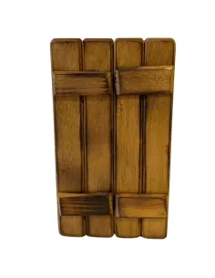 Double-door wooden gate for 10 cm Nativity figures