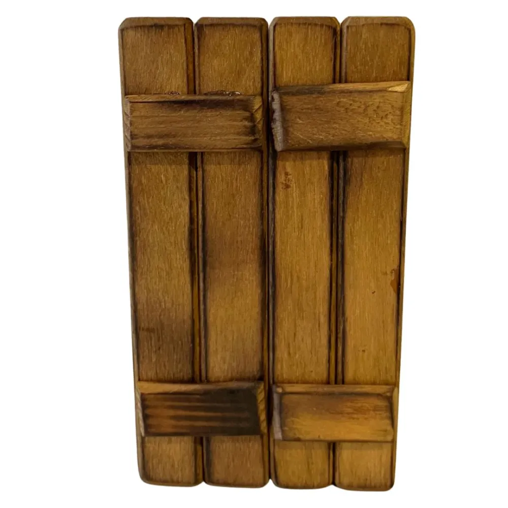 Double-door wooden gate for 10 cm Nativity figures