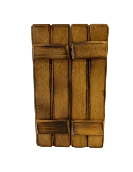 Double-door wooden gate for 10 cm Nativity figures