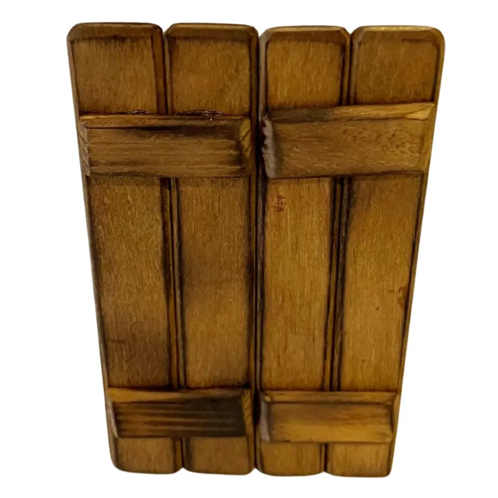 Double-door wooden gate for 10 cm Nativity figures
